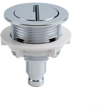 Pulsante di ricambio per cassetta WC, 1 confezione da 1 valvola di scarico cromata a doppio flusso per serbatoi standard a doppio scarico, funzione di scarico a metà e pieno, design a risparmio idrico