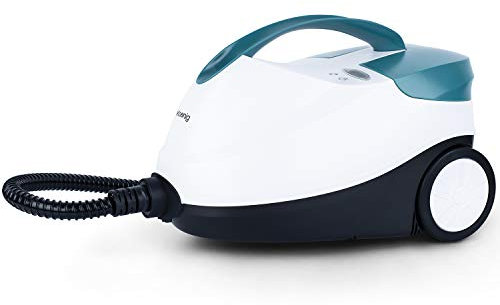 h.koenig Pulitore a vapore 4 bars NV6400 pronto in 8 minuti, Autonomia 45 min, 1,5L, 2000W, multifunzione, accessori e 2 spazzole incluse