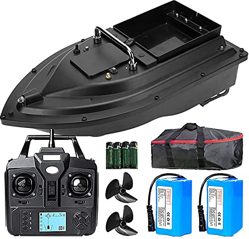DBMGB Barca Esca Telecomandata da Pesca, Barchino Carpfishing con GPS e Luce Notturna a LED, RC Barca Dell'esca-500m Posizionamento GPS, Scelta Migliore per la Pesca Notturna e Nuvolosa