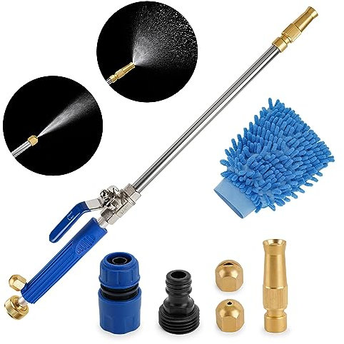 Pressure Washer Wand Extension,Hose Pressure Washer Attachment, Power Washer Wand,Jet Wash Tool Power Washer Attachments with 3 Hose Nozzles for Garden Hose Car Washing