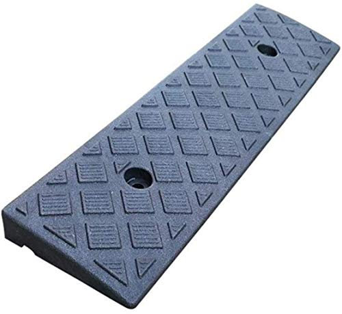 Laderampen, tragbare Rollstuhlrampe, Sicherheitsrampe, Fahrradrampen, leichte kleine Trittmatte, rutschfeste Kunststoff-Schwellenrampen, Heimschwelle, Rollstuhlrampen, Verzögerungszone (Farbe: Schwarz