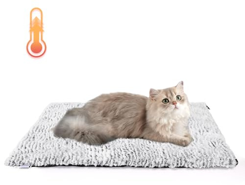 Nobleza Tappetino Riscaldante Per Cani Gatti, Tappetino Autoriscaldante Senza Elettricità, Coperta Autoriscaldante Soffice Caldo, Tappetino Termico Lavabile Antiscivolo Cane, 50x40cm