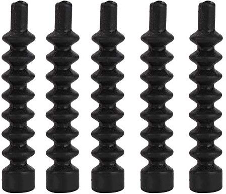 Bike V Brake Boot, 5 PCS V Brake Cable Boot Rubber Bike V Brake Cable Boot Black Protective Hose Sleeve Cover for Mountain Bicycles