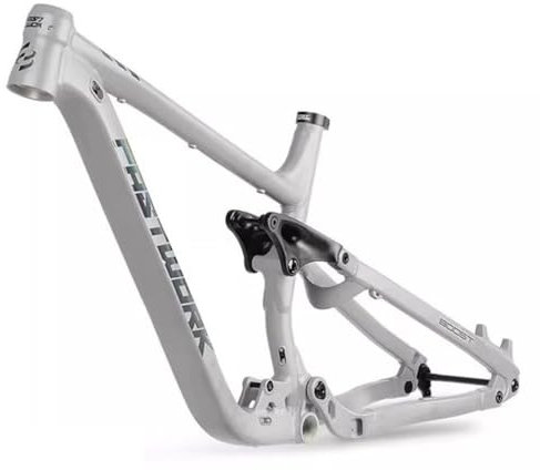 Vollgefederter Rahmen 27.5er/29er Enduro Mountainbike Rahmen 15.5''/17''/18'' Boost Fahrrad Rahmen 12x148mm Steckachse Federweg 150mm Scheibenbremse Rahmen Für Trail/Downhill/AM/DH(Gray,15.5'')