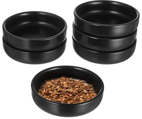 Cabilock 6pièces Lot De Coupelles Céramique Japonaise Pour Sauces Soja Et Condiments Petites Assiettes Réutilisables Pour Restaurant Et Usage Domestique Faciles à Nettoyer Et Compactes