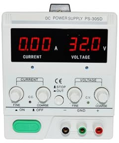 Fuente de alimentación de CC variable, PS305D 30V5A Fuente de alimentación lineal de banco for laboratorio Fuente de alimentación regulada conmutada ajustable para Laboratorios, Trabajo Electrónico, B