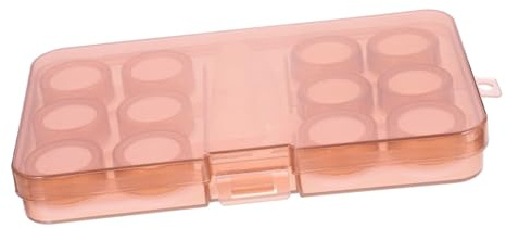 Vaguelly Marrón Estuche de Plástico de Portátil para Contacto Lentes