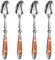 Mcclellanty - Cucharas para pomelo, 4 piezas, cuchara de pomelo dentada, cuchara de fruta de acero inoxidable 18/8 cuchara de kiwi con mango de madera