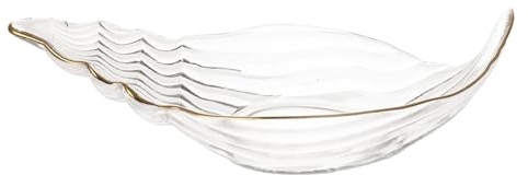 MOLUCKFU Assiette Verre Transparent Forme de Plateau de Service Cristal pour Fruits et Desserts Décoration Maison et Réception Assiette Présentation Moderne