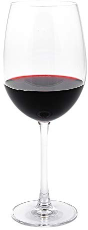 Restaurantware Wine Glasses 6 Count 25 Ounce Glass Bordeaux Wine Drinkware Crystal Dishwasher Safe Lead-Free Clear