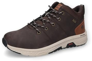 Dockers by Gerli Herren High-Top Sneaker, Männer Halbschuhe,wasserabweisend,Freizeitschuhe,Laufschuhe,mid Cut,Dunkelbraun,42 EU