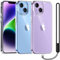 TAURI Cover per iPhone 14 Plus con Pellicola in Vetro Temperato,Custodia per Sottile Antishock, Anticaduta - Trasparente
