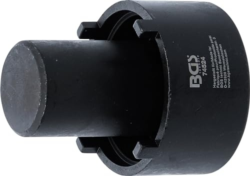 BGS 74524 | Hinterachs-Nabenmuttern-Schlüssel | für Ford Transit RWD | Antrieb Innenvierkant 12,5 mm (1/2) | Abtrieb 4 Zapfen | Hand- und Schlagschrauberbetrieb