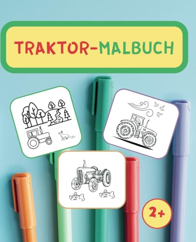 Traktor-Malbuch: Malspaß für kleine Farmfreunde! | 60 große Seiten | Fahrzeuge