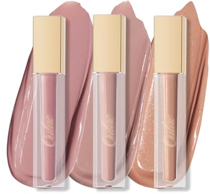 Oulac Nude Lipstick Set for Women, Matte Liquid Lipstick Long Lasting Red High Impact Creamy Matte Lip Gloss, Rich Colour Formula with Vitamin E & Rose Oil, Waterproof, Vegan