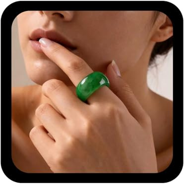 TseenYi Chunky Resina Verde Anillo De Dedo Cúpula Gruesa Abierta Nudillo Anillo Verde Banda De Acrílico Desgaste Lácteos Anillos Ajustables Apilamiento Conjunto De Anillos Encanto De La Joyería Para