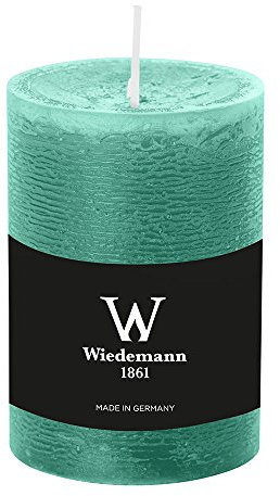 281004.118 8 Stück durchgefärbte Stumpenkerzen (H x Ø) 100 x 68 mm, Farbe Eukalyptus, mit ASF zum Abbrandschutz, Wiedemann Marble Kerzen, Advent, Adventskranz, Weihnachten, Dekoration, Event