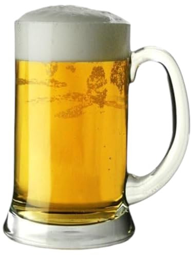 Chabrias Ltd Icon Pint Glass Tankard 20oz / 568ml | Classic Beer Tankard, Durable Beer Mug for Ale, Lager, and More | Perfect for Home Bars, Restaurants, and Pubs (Single Glass)