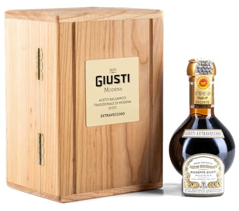 Giusti Extravecchio Aceto Balsamico Tradizionale di Modena DOP (1 x 0.1 l) | Balsamicoessig in Holzkiste