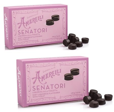 Liquirizia Amarelli - Senatori - Réglisse Parfumés À La Violette - 2x100 gr