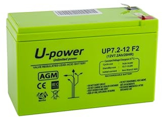 U-Power AGM-batteri, 12 V, 200 Ah, laddningsbart, laddningsbart blysyra VRLA för larm, UPS, solenergi, säkerhetssystem och mer, skruvterminal M8, C100 = 260 Ah