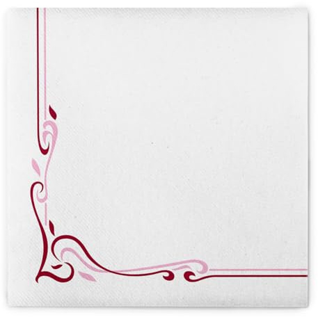 Mank Airlaid Servietten 40 x 40 cm, perfekt für Gastronomie, Hochzeit und Feiern, stofflähnlich und saugstark 50 Stück Colour Line (Bordeaux)