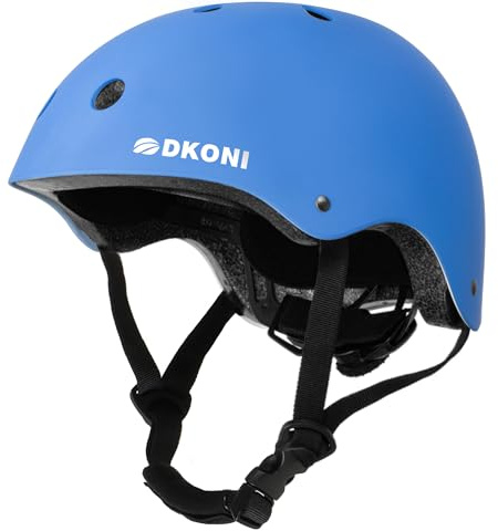 DKONI Skateboardhjälm för barn, cykelhjälmar: Småbarn, cykelskoter, skridskoåkning, skateboardåkning, inline-skridskoåkning, rullskridskor, BMX-hjälm för flickor, pojkar, kvinnor, män, barn, ungdom,