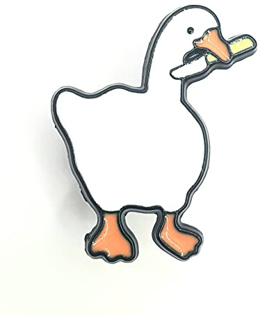 Angry Goose Knife Evil Meme Game Funny Metal Pin Badge HONK!, Metall