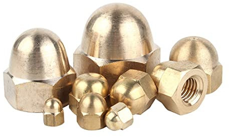 Messing-Überwurfmutter, M3M4M5M6M8M10M12M14M16M18M20, Überwurfmutter, Messing-Schraubkappe, Überwurfmutter,M16 (3 Stück)