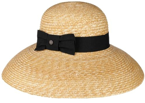 LIERYS Benaviglia Schlapphut Eleganter Stil Schleife Größenverstellbar Made in Italy Damen Frühjahr Sommer Natur One Size
