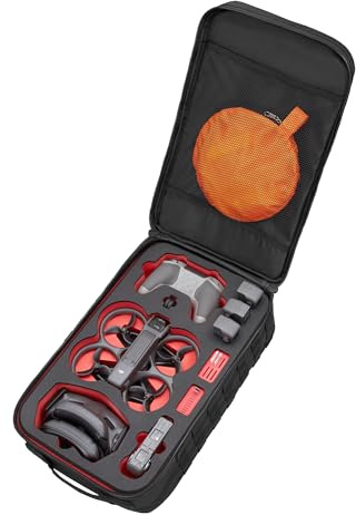 TomCase Sac à Dos Professionnel pour DJI Avata 2 Fly More Combo et Beaucoup d'accessoires - Outdoor Backpack imperméable avec Insert en Mousse - Sac de Transport Robuste pour Le Drone Avata 2