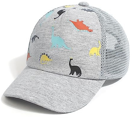 JANGANNSA Children's Baseball Cap Dinosaur Horn Summer UV Children's Hat for Boys Girls 4-8 Years