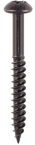 5x30mm (10x1.1/4) BLACK WOOD SCREW POZI ROUND HEAD BLACKJAX POZIDRIVE JAPANNED PHILLIPS HEAD SMALL STEEL SCREWS CHIPBOARD MDF CABINET FURNITURE (Pack of 20, 50, 100) (100)
