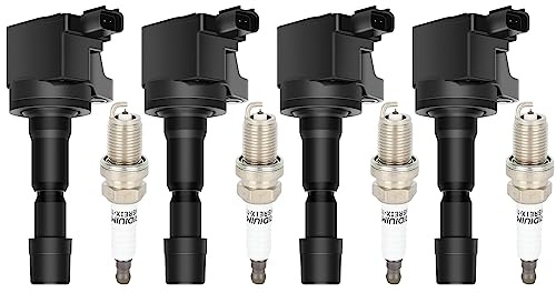 ECCPP UF626 4 ignition coils with 4 iridium Spark Plugs 7092 for Honda 2009 2010 2011 2012 2013 Fit 1.5L UF-626 5C1721 E1126