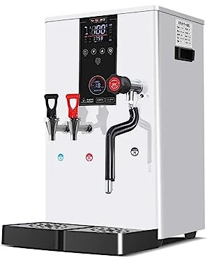 3000W mousseur à lait automatique commercial vapeur eau bouillante Machine 50L/h électrique mousse de lait Machine for café lait thé Dessert (Color : 220V, Size : White)