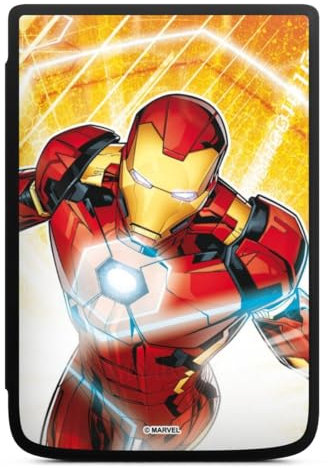 DeinDesign Coque pour liseuse Compatible avec Vivlio Touch HD Plus Etui pour liseuse Protection pour liseuse Iron Man Marvel Feu