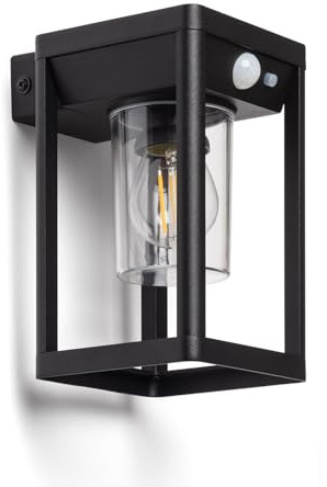 LEDKIA LIGHTING Applique Murale Extérieure Solaire LED 2W Aluminium Devah avec Détecteur de Mouvement Noir
