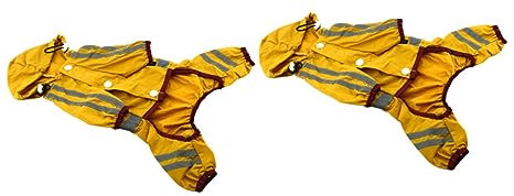 BESPORTBLE 2stücke PVC Hunderegenmantel Xs wasserdichte Und Atmungsaktive Regenjacke Für Kleine Hunde Und Welpen Gelb Offenes Design Elastische Beine Und Ärmel Für Bewegungsfreiheit Im