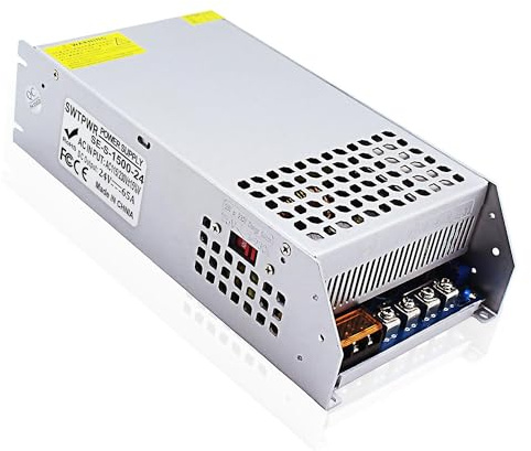 SWTPWR DC 24V 62A 1500W Netzteil Transformator Schalternetzteil AC 110V/230V auf DC 24Volt 125A Netzteil Trafo Adapter Trafo 24V 1500W für LED Lichtleiste CCTV Kamera Sicherheitssystem Radio
