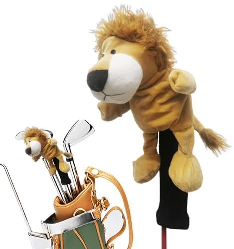 Custodie per mazze da golf, in peluche, per mazze da golf, a di animale, divertente cartello per club
