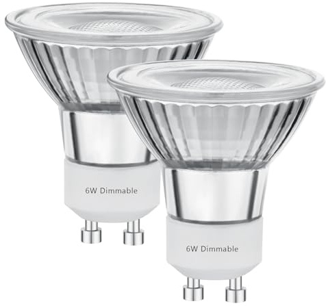 LED GU10 Range Hood Light Bulbs, LED Stove Appliance Light Bulb, Kitchen Light Replacement Halogen Light Bulb, 50W Equivalent, Warm White 3000K, 6W 550 Lm, Dimmable,Waterproof IP65 Pack of 2