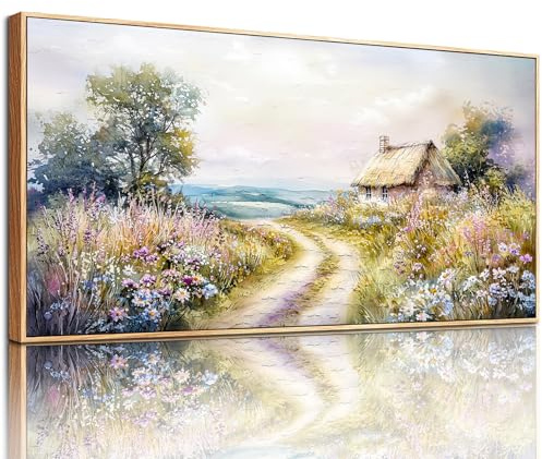 MHARTK66 Modern mit Rahmen Bilder Wohnzimmer Landschaft Gemälde 60x120 cm | klare hd-wiedergabe, müheloses aufhängen, zügige montage, flexibel platzierbar und als durchdachte geschenkidee geeignet