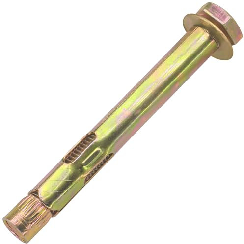 10 Stück Dehnschrauben - Sechskant Außenspreizhülsenschrauben für Beton und Mauerwerk Wandbefestigung (M10 x 100 mm)