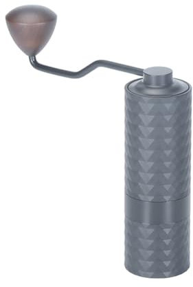 HUIJIQX Macinacaffè manuale CNC professionale in acciaio inox diamantato regolabile manuale macina chicchi di caffè (G2-grigio)