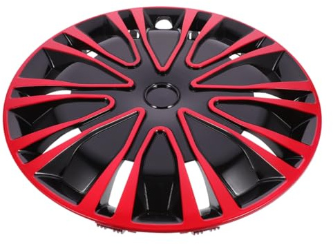 Rouge Enjoliveur PP Roue Pouces de 16 de Voiture | Cache-moyeu Décoratif, Installation DIY Facile, Protège des Débris, pour Jante Automobile, Lot de 1