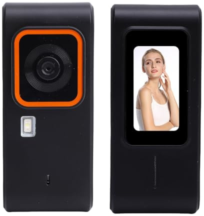 Plyisty Cámara CCD Retro, cámara Digital compacta FHD 1080P de 12 MP, Enfoque automático, 64 GB, luz de Relleno, filtros, compactas portátiles para fotografía (Black)