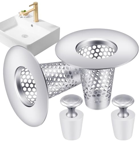 Grille De Bonde pour Évier | Filtre De Bouchon De en Acier Inoxydable - Filtre De Drain pour Sol en Acier Inoxydable - pour Buanderie Et Douche Et Plancher Et Toilettes Et Hôtel