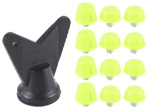 Uikdjgu 12 Uds. Clavos para Zapatos de Fútbol, Tacos para Botas de Fútbol, Tornillo Roscado M5, 7mm, 10mm, Pernos de Repuesto Antideslizantes, Color Verde