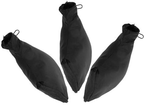 DECOMELODY Sacchetto di Raccolta della Polvere per Troncatrice 3 Pezzi Nero con Cerniera, Assemblaggio Rapido e Smaltimento Conveniente per Lavorazioni di Falegnameria