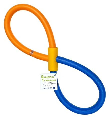 WeKo FUN Schwimmnudel Set (2X Nudel + 1x 4-Loch Verbinder) | 160 cm Poolnudel & Schwimmhilfe | Ø 6,5 cm Wassernudel für Kinder & Erwachsene | 9 Farben zur Auswahl